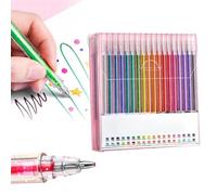 Glitter Gel Pens, 1.0mm Tip Coloring Glitter Pens Set for Kids, Vibrant Colour, Free Flowing, Sparkly Colouring Pens for Adults, for Coloring Books, Cards, Journaling Crafting, Drawing (36 pieces)