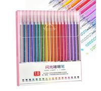 Glitter Gel Pens - Glitter Marker Set, Glitter Markers, Coloured Writing Utensils | Scrap Booking Cards, Journaling, Colouring Books, Doodling, Drawing, Art Activities for Kids and Adults