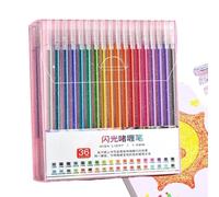 Glitter Gel Pens, Glitter Pens | Colored Gel Pens for Coloring Drawing Books,Gel Markers Set for Gel Pens for Kids and Adults, Coloring