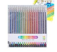 Glitter Gel Pens: writing tools vibrant shine, quick drying metallic ink, comfortable grip design for lines precision | Fun stationery game draw art, doodle,