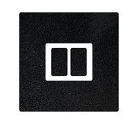 Glitter Gemstone Smoky Black Quartz UK Light Switch Stickers Living Room Bedroom (Double Switch)