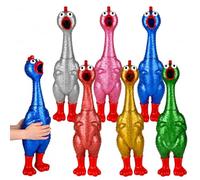 Glitter Giant Shrieking Chicken Large Screaming Chicken Squeeze Crazy Noise Shrilling Squawking Chickens Noisemaker Novelty Gadget Squeaky Gag Gift - 58cm