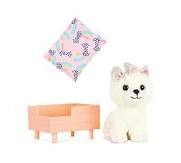 Glitter Girls Dolls - Chica - 6-inch Pet Dog Plush Pomeranian Stuffed Animal - Poseable Legs - 14-inch Doll Accessories for Kids Ages 3 and Up - Children’s Toys