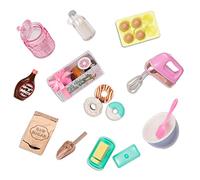 Glitter Girls 062243425095 Donut Baking Set - Play Food, Mixer, & Kitchen Accessories, Multi-Color, Small
