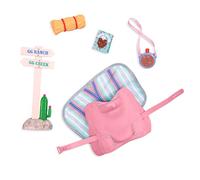 Glitter Girls - Equestrian Trail Set - Saddle, Blanket, Canteen - Trail Sign & Horse Treats - 14-inch Doll Accessories - GG Trail Horseback Riding Set - 3 Years +
