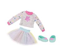 Glitter Girls - 35 to 36 cm Fashion Doll Tulle Skirt & Sweater Outfit Shine Bright Outfit - Toys, Clothes and Accessories for Girls, 3-Year +, GG50108Z