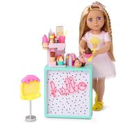 Glitter Girls 14 Inch Doll Ice Cream Playset, Lacy Counter Set, Dolls
