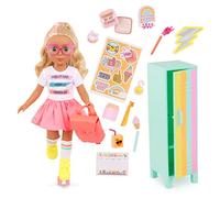 Glitter Girls - 14-Inch Doll Set - Blonde Hair & Green Eyes - Locker, Roller Skates & Accessories 3+ Years - Sunnie & School Playset