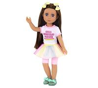 Glitter Girls Dolls by Battat - 36 cm Poseable Fashion Doll Kika - Brown Hair & Blue Eyes - Ice Cream Outfit, Rainbow Skirt, and 2 Hair Bows - Toys, Clothes, and Accessories for Kids Ages 3+