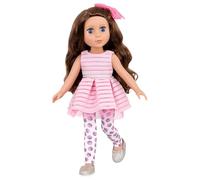 Glitter Girls - 14-Inch Fashion Doll - Brown Hair & Blue Eyes - Pink Dress, Glittery Shoes & Hairbow - Dolls for Girls 3+ Years - Bluebell