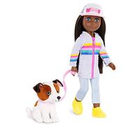 Glitter Girls - 14-Inch Fashion Doll - Brown Hair & Blue Eyes - Plush Dog Pet - Dolls for Girls 3+ Years - Jana & Cuddles