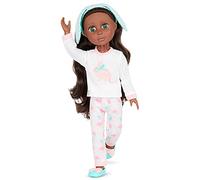 Glitter Girls - 14-Inch Slumber Party Doll - Brown Hair & Green Eyes - Bunny Pajama Outfit & Headband - 3+ Years- Eniko