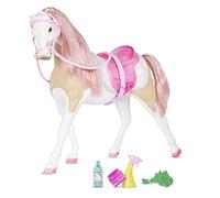 Glitter Girls - 14-Inch Toy Horse - Bonnie - Pink Mane & Tail with Silver Hair Tinsels - Removable Saddle, Floral Blanket & Grooming Set - Doll Horse Accessories - Toys for Boys & Girls 3+ Years