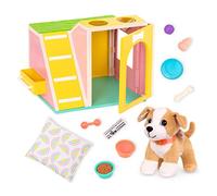 Glitter Girls Dog House & Pup Set, Plush Chihuahua Doll Accessories, Pet