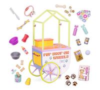 Glitter Girls Dolls by Battat - GG Pop-Pup Shop on Wheels - Pet Accessory with Play Food for 35.6 cm Dolls & Plush Dogs - Toys, Clothes, and Accessories for Kids Ages 3 and Up