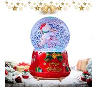 Glitter Globe Christmas Musical Snow Globe with LED Lights, Winter Wonderland Scene | Musical Snow Globes Fun Music Box Snow Globe Shaped Gift