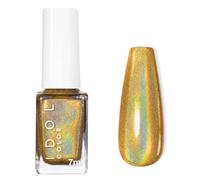Glitter Gold Nail Polish - Holographic Magic Rainbow Effect Shimmer Nail Polish - Laser Gorgeous Glossy Nail Varnish - Shining Sparkling for Four Seasons Salon Nail Art Diy Home
