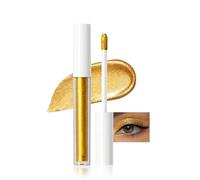 Glitter Golden Liquid Eyeshadow, Metallic Yellow Eye Shadow Stick for Women, Shimmering Waterproof Highly Pigmented Highlight Eyes Make Up, Smooth Buildable Makeup