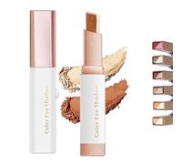 Glitter Gradient Eyeshadow Stick,Portable Two Tone Eyeshadow Gradient Stick,Pearlescent Shimmer,Waterproof & Long-Lasting