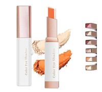 Glitter Gradient Eyeshadow Stick,Portable Two Tone Eyeshadow Gradient Stick,Pearlescent Shimmer,Waterproof & Long-Lasting