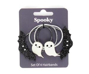 Glitter hair bands (set of 4) - Spooky