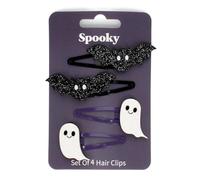 Glitter hair clips (set of 4) - Spooky
