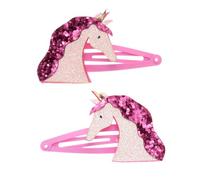 Glitter hair clips - Unicorn