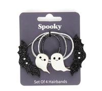 Glitter hair tie Rex London Noir 5,6x5,7x0,5 cm