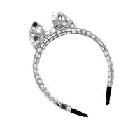 Glitter Hairband Soft Elastic Design with Square Sequins for Special Occasions Luxurious Textured Fabric Headpiece Glittering Geometric Detail Eye Catching Wear