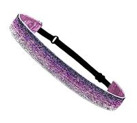 Glitter Headbands Adjustable Non-Slip Head Bands Cute Elastic Hair Accessories For Gymnastics-Sparkly Hair Bands Gifts Stretchy Hair Accessories