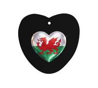 Glitter Heart Welsh Flag Car Air Freshener Aromatherapy Tablets Hanging Scented Cards for Rooms Bathrooms Wardrobe Love form
