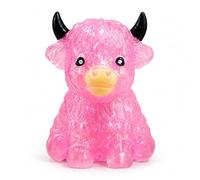 Glitter Highland Cow Squishy, High Elasticity Soft Squeeze Stress Balls, Slow Rising Maltose Squeeze Cows Toys, Stress Relief Fidget Toy for Adults Highland Cow Gifts for Women Men