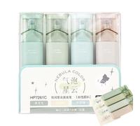 Glitter Highlighters - 11.3cm Pastel Marker Set, Shimmering Color Highlighter Pens, Smooth Writing Stationery With Anti- Ink And Lightweight Design | Grip Tools