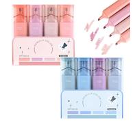 Glitter Highlighters Markers - 8PCS Aesthetic Pink Blue Series Glitter Highlighter Pens for Learning Work, 8 Colors Magical Smudge-Proof Colorful Highlighters for Notes Marking Key Points Draw Journal