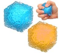 Glitter Ice Cream Soft Squeeze Blocks, 2PCS Slow Rebound Stress Relief Toys, 6cm Portable Sensory Anxiety Calm Blocks for Adults, Home Office Relaxation & Focus