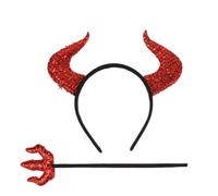 Glitter Imp Horns - 7.48x8.27 inches Headband Sexy Red Glitter Sparkly