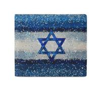 Glitter Israel1 Flag Funny Wallets Slim Soft Front Pockets Bifold Wallet with ID Credit Card Holder