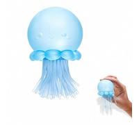 Glitter Jellyfish Squishy Toy for Stress Relief,Fidget Toy for Adults, New Soft TPR Sensory Squeeze Ball with Wiggly Tentacles, Portable Calming Fidget for Office, Travel ,Multiple colors availab