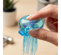 Glitter Jellyfish Squishy Toy Nee Stress Relief Fidget Toy for Kids & Adults Nee Soft TPR Sensory Toy with Wiggly Tentacles Doh Portable Anxiety Relief Squeeze Ball for School Doh Office & Travel