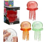 Glitter Jellyfish Stress Relief Toy, Squishy Fidget Toys For Adults, Soft Tpr Sensory Toy With Wiggly Tentacles, Portable Anxiety Relief Squeeze Jellyfish Ball for Office, School & Travel