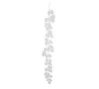 Glitter Leaf Garland 150Cm - White