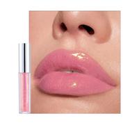Glitter Lip Gloss, Diamond Shimmer Pink Lipgloss Pearlescent Liquid Lipstick, Waterproof Shiny Hydrating Moisturizing Lip Plumper Non-sticky Polarized Tinted Lip Balm for Women