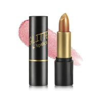 Glitter Lipstick, Gold Metallic Diamond Glossy, Rouge a Levre Sans Transfert, Creamy Texture, Long-Lasting Moisturising, Highly Pigmented Vegan, Lip Gloss for Women, Halloween Make-Up-04