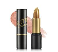 Glitter Lipstick, Gold Metallic Diamond Glossy, Rouge a Levre Sans Transfert, Creamy Texture, Long-Lasting Moisturising, Highly Pigmented Vegan, Lip Gloss for Women, Halloween Make-Up-06