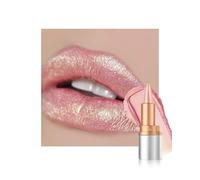 Glitter Lipstick Gold Pink, Smooth Nourishing Lip Liner with Metallic Finish, Long Lasting Shine, Waterproof Lip Liner & Lipstick 2-in-1, Creamy Texture, Highly Pigmented Emergency Stick Lip Gloss