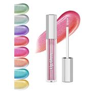 Glitter Lipstick Liquid, Rose Multichrome Metallic Shimmer Lip Gloss, Durable Waterproof, High Shine Volume Lip Gloss, Holographic Not-Sticky Lipstick Iridescent Makeup for Women Christmas 04