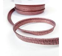 Glitter Lurex flanged Insert Piping Cord 3mm Diameter - Gold, Rose, Silver or Black - Sold by The metre (Rose Gold)