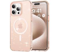Glitter Magnetic Case for iPhone 15 Pro Max Case Clear Bling Sparkly Luxury Shockproof Slim Case Cover for Samsung iPhone 15 Pro Max 6.7"