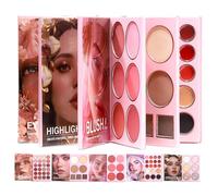 Glitter Makeup Palette - 6 Color Highlighter Set, 24 Color Eyeshadow Collection, Portable Cosmetic Kit, Women Girls Beauty With Shimmer Glow Finish | Perfect Use For Travel Daily Stage Party Events