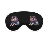 Glitter Male Lion Fashion Eye Mask Printed Sleep Masks Soft Unisex Blackout Covering with Adjustable Strap